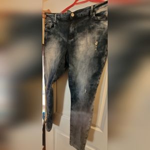 2/$30 Pashu distressed acid wash jeans